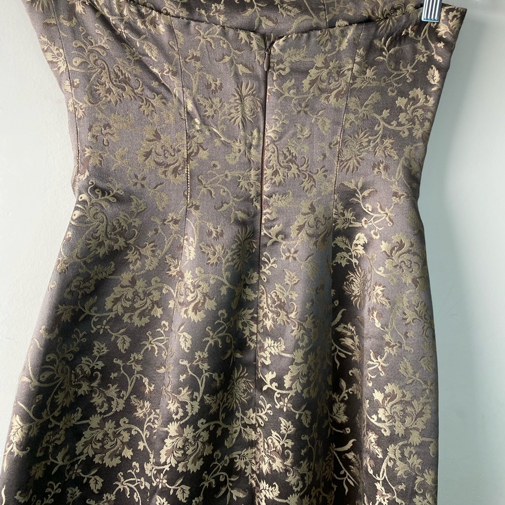Elegant Brocade Strapless Formal - Picture 7 of 9